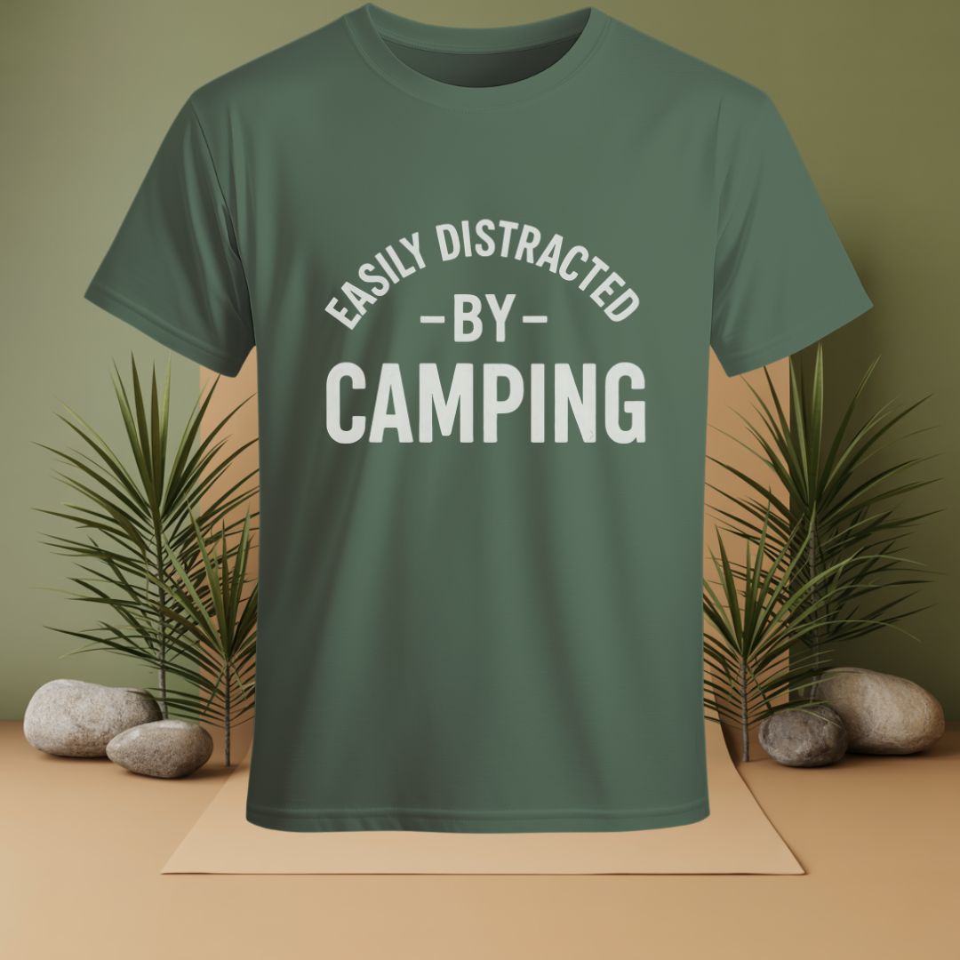 Easily Distracted By Camping T-Shirt