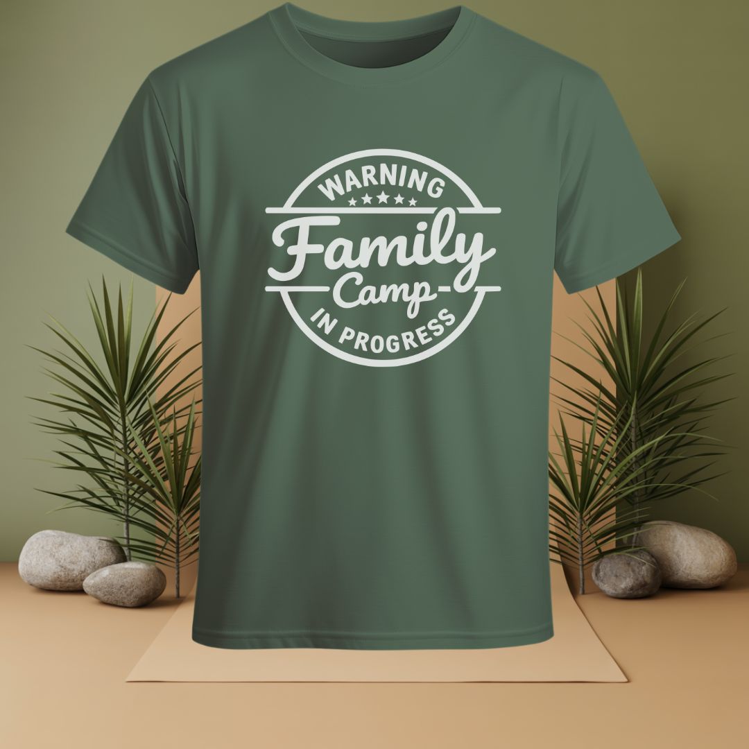 Warning Family Camp In Progress T-Shirt