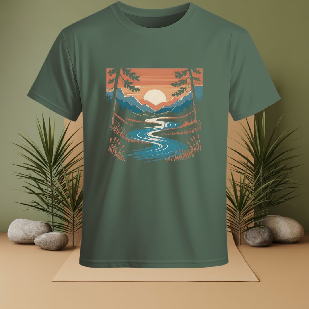 Nature Mountain Sunset T-Shirt