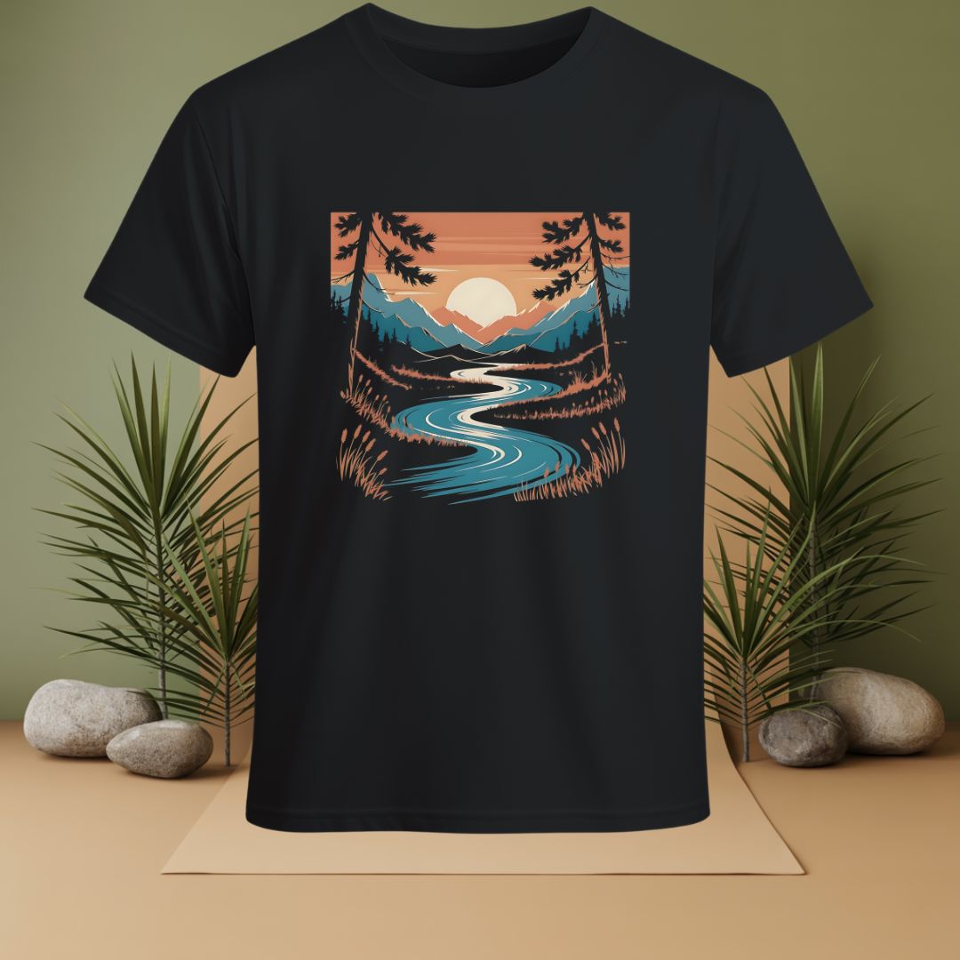 Nature Mountain Sunset T-Shirt