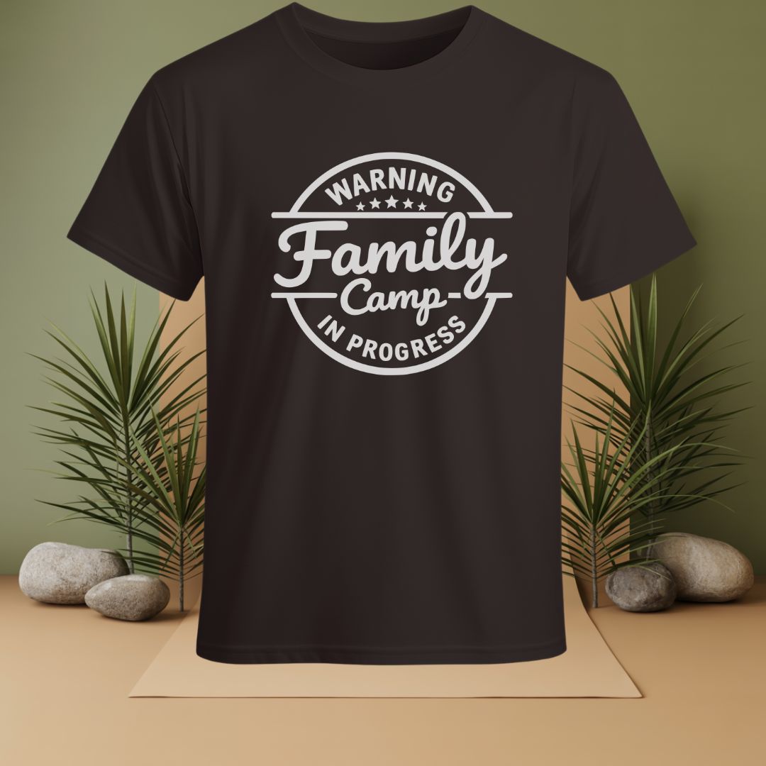Warning Family Camp In Progress T-Shirt