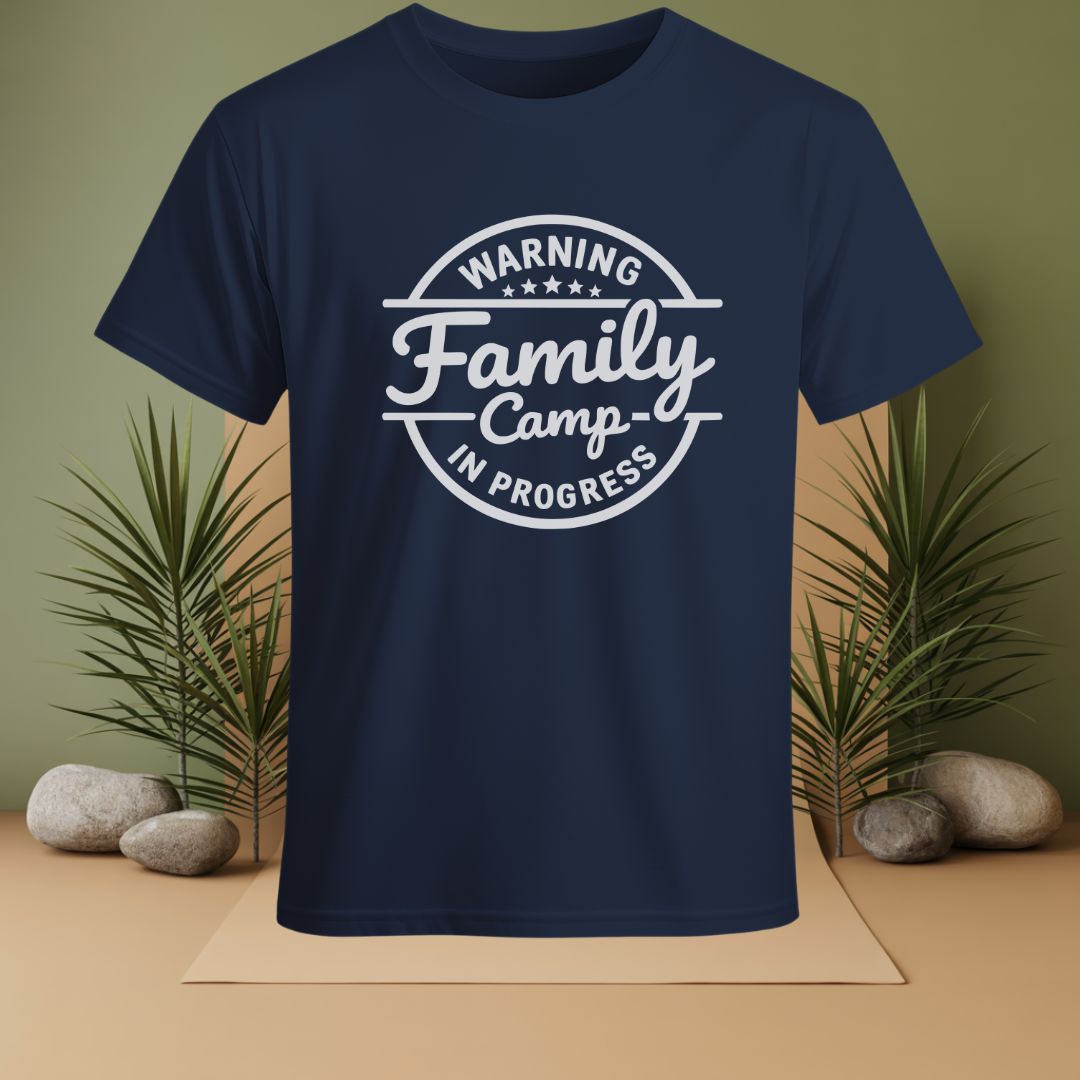 Warning Family Camp In Progress T-Shirt