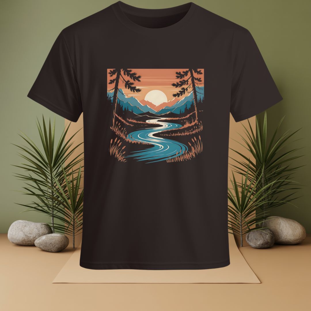 Nature Mountain Sunset T-Shirt