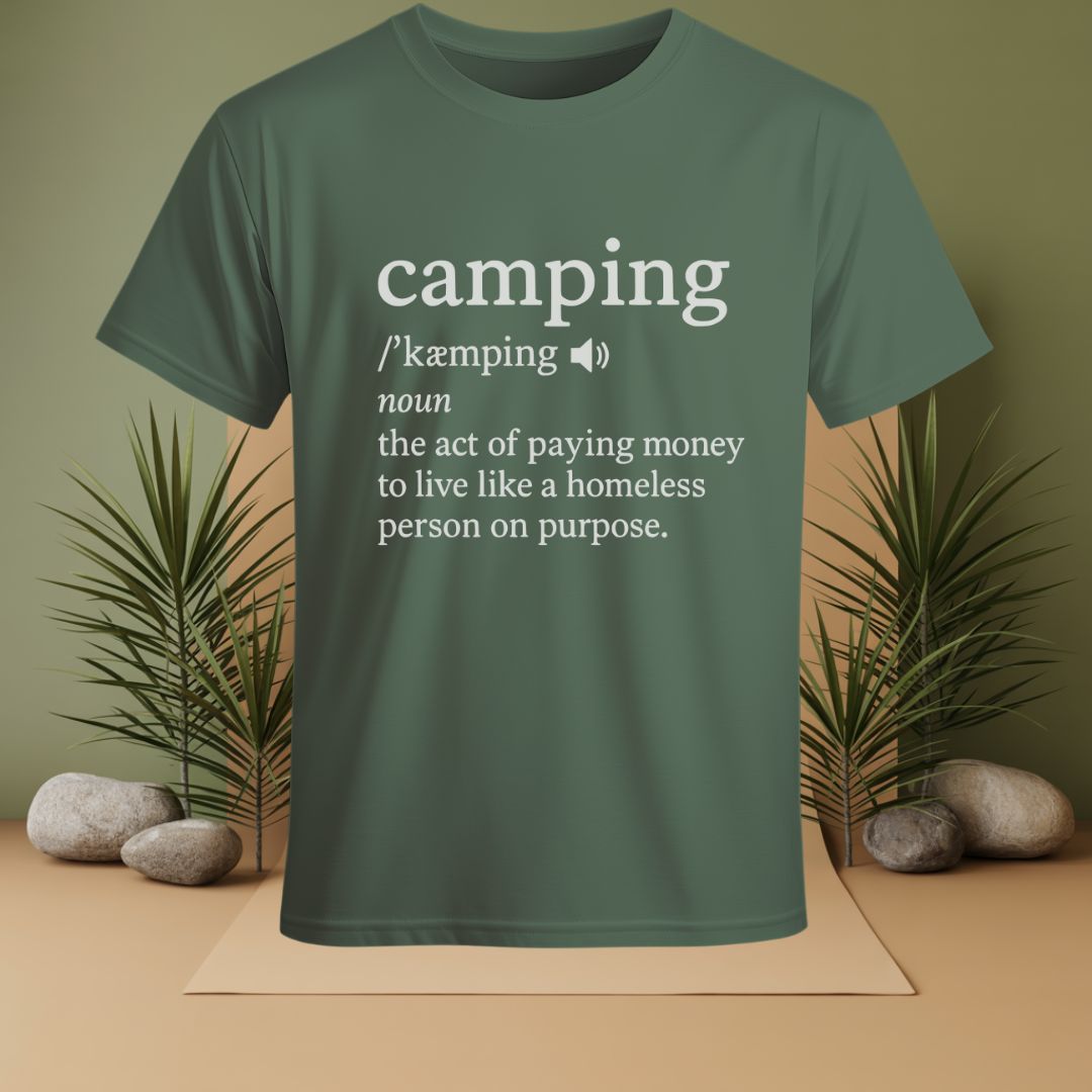 Camping Definition Funny  T-Shirt
