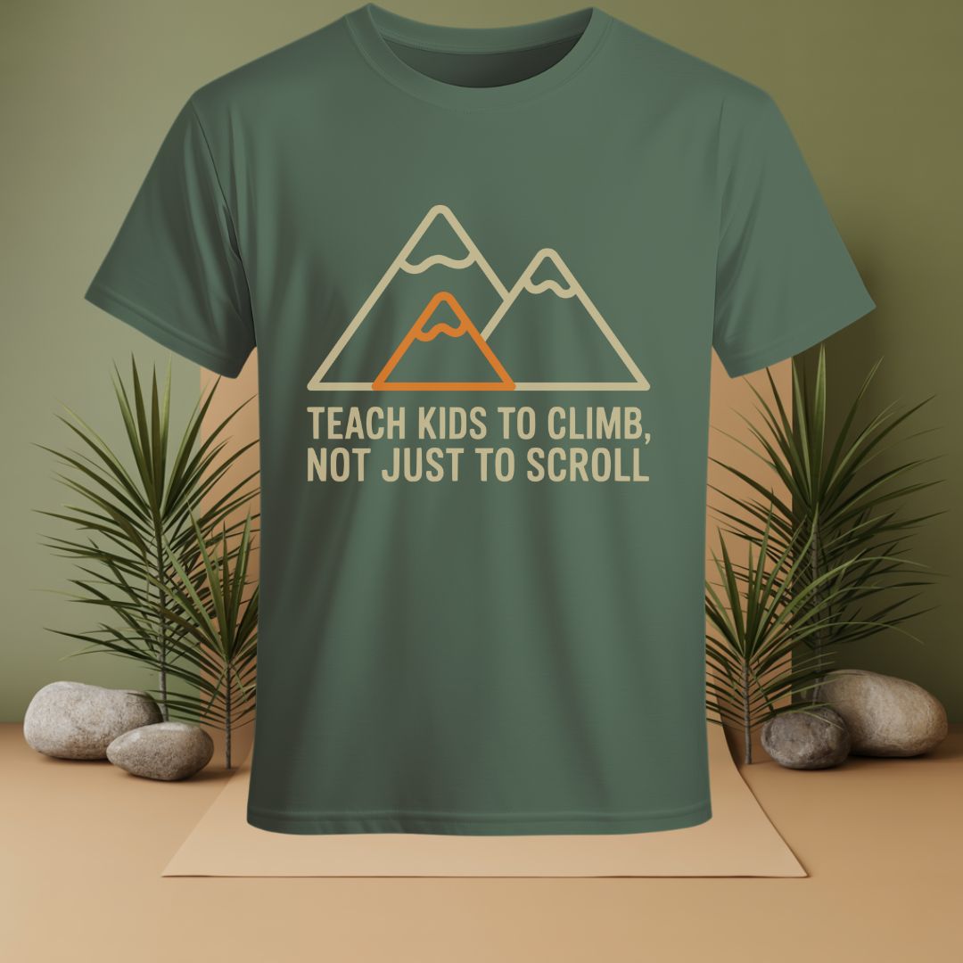 Teach Kids To Climb, Not Just To Scroll T-Shirt