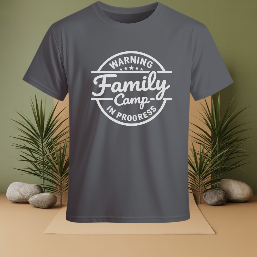 Warning Family Camp In Progress T-Shirt