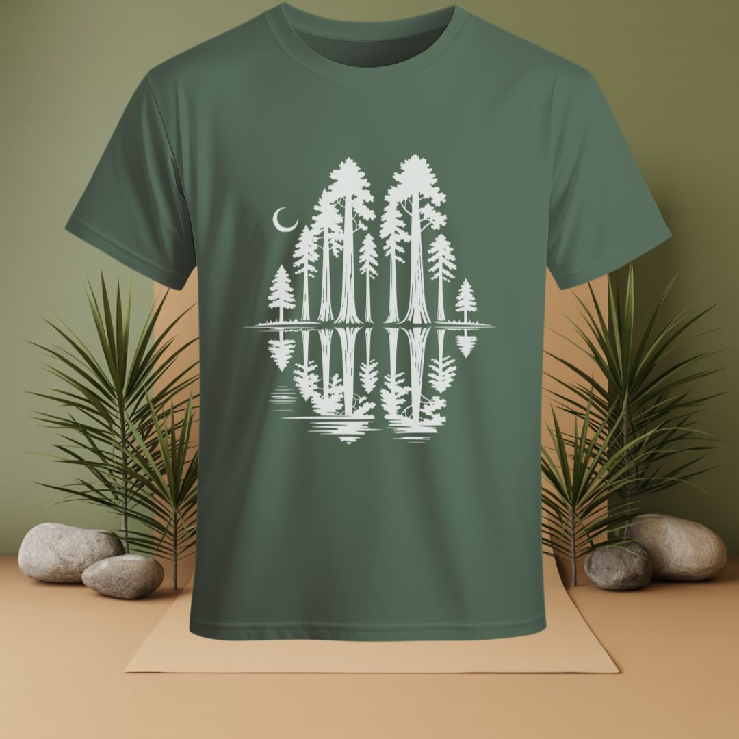 Forest With Reflective Water T-Shirt