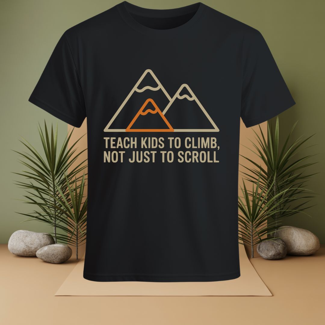 Teach Kids To Climb, Not Just To Scroll T-Shirt